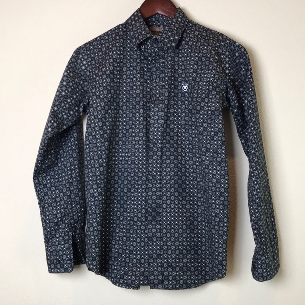 Boy Ariat Button Down Shirt